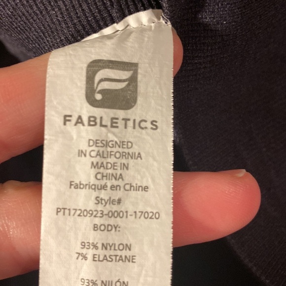 Fabletics black XS Capri leggings workout pants athletic gear floral mesh net XS - Picture 8 of 12